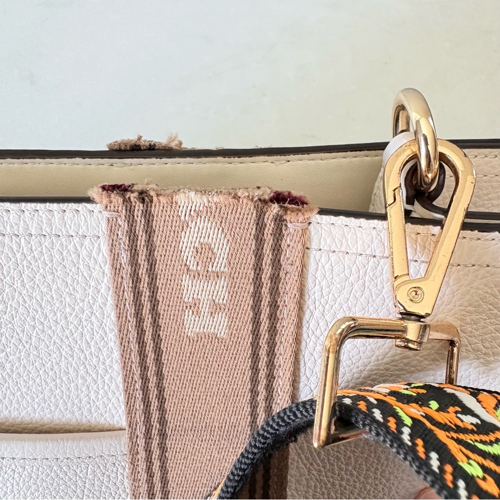 Coach Smith Tote Bag Shoulder Crossbody Bag Pebble Leather Webbing “Read” - Picture 14 of 16